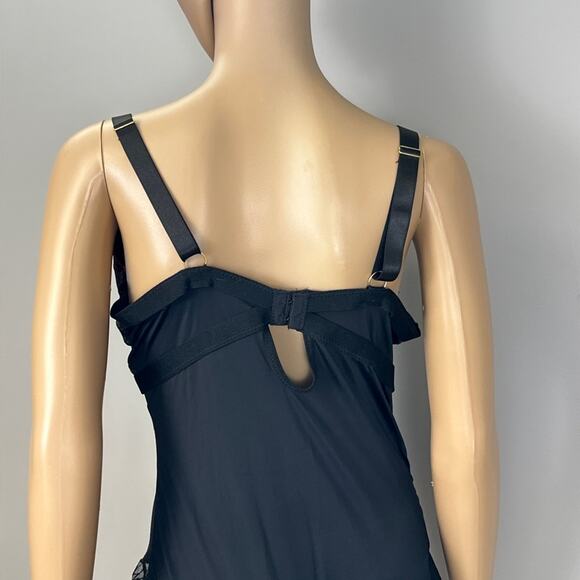 Daisy Fuentes Full Figure Teddy Plus Size 1X Bodysuit Lingerie Black Lace Red - Picture 7 of 9